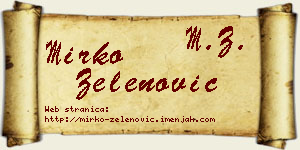 Mirko Zelenović vizit kartica